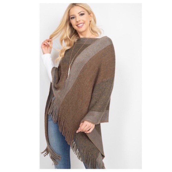 1 LEFT! Soft Fringe Women’s Fall Poncho - Picture 10 of 10
